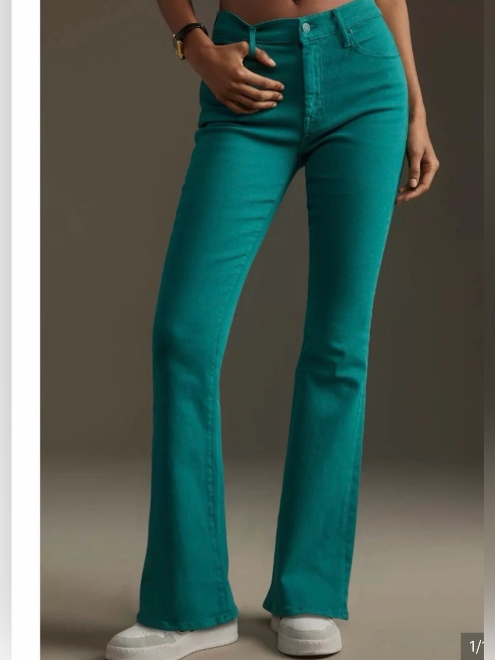 Mother teal flare jeans